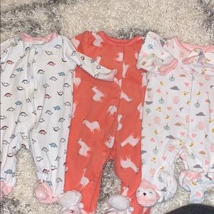 Baby girl sleep and play set of 3